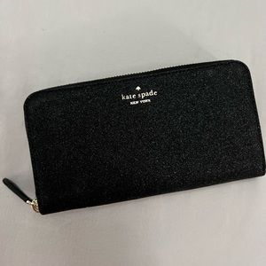Kate Spade New York Black Glitter Wallet